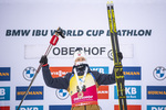 13.01.2020, xkvx, Biathlon IBU Weltcup Oberhof, Sprint Herren, v.l. Johannes Thingnes Boe (Norway) bei der Siegerehrung / at the medal ceremony