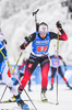 16.01.2020, xkvx, Biathlon IBU Weltcup Oberhof, Staffel Damen, v.l. Ingrid Landmark Tandrevold (Norway)  / 