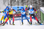 17.01.2020, xkvx, Biathlon IBU Weltcup Oberhof, Massenstart Herren, v.l. Johannes Thingnes Boe (Norway), Lukas Hofer (Italy) und Erlend Bjoentegaard (Norway)  / 