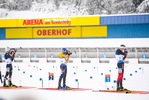 17.01.2020, xkvx, Biathlon IBU Weltcup Oberhof, Massenstart Herren, v.l. Felix Leitner (Austria), Erik Lesser (Germany) und Tarjei Boe (Norway)  / 