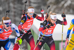 17.01.2020, xkvx, Biathlon IBU Weltcup Oberhof, Massenstart Damen, v.l. Karoline Offigstad Knotten (Norway) und Ingrid Landmark Tandrevold (Norway)  / 