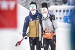 22.01.2021, xkvx, Biathlon IBU Weltcup Antholz, Einzel Herren, v.l. Erlend Bjoentegaard (Norway) und Johannes Dale (Norway)  / 