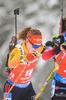 23.01.2021, xkvx, Biathlon IBU Weltcup Antholz, Massenstart Damen, v.l. Janina Hettich (Germany)  / 