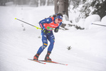 23.01.2021, xkvx, Biathlon IBU Weltcup Antholz, Staffel Herren, v.l. Tommaso Giacomel (Italy)  / 