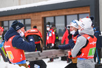 23.01.2021, xkvx, Biathlon IBU Weltcup Antholz, Staffel Herren, v.l. Tarjei Boe (Norway), Sturla Holm Laegreid (Norway) und Johannes Dale (Norway)  / 