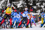 24.01.2021, xkvx, Biathlon IBU Weltcup Antholz, Massenstart Herren, v.l. Johannes Thingnes Boe (Norway) und Johannes Dale (Norway)  / 