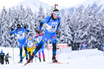 24.01.2021, xkvx, Biathlon IBU Weltcup Antholz, Massenstart Herren, v.l. Fabien Claude (France)  / 
