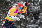 29.01.2021, xtwx, Biathlon IBU European Championships Duszniki Zdroj, Sprint Herren, v.l. Philipp Nawrath (Germany) in Aktion / in action competes