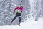 29.01.2021, xtwx, Biathlon IBU European Championships Duszniki Zdroj, Sprint Herren, v.l. Jens Hulgaard (Denmark) in Aktion / in action competes