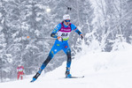 29.01.2021, xtwx, Biathlon IBU European Championships Duszniki Zdroj, Sprint Herren, v.l. Eric Perrot (France) in Aktion / in action competes