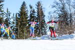 31.01.2021, xtwx, Biathlon IBU European Championships Duszniki Zdroj, Single Mixed Staffel, v.l. Karoline Erdal (Norway), Larisa Kuklina (Russia)  /