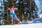 31.01.2021, xtwx, Biathlon IBU European Championships Duszniki Zdroj, Single Mixed Staffel, v.l. Larisa Kuklina (Russia)  /