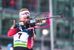 30.01.2021, xtwx, Biathlon IBU European Championships Duszniki Zdroj, Verfolgung Damen, v.l. Aasne Skrede (Norway)  /