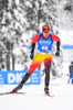 12.02.2021, xkvx, Biathlon IBU World Championships Pokljuka, Sprint Herren, v.l. Roberto Piqueras Garcia (Spain) in aktion / in action competes