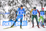12.02.2021, xkvx, Biathlon IBU World Championships Pokljuka, Sprint Herren, v.l. Quentin Fillon Maillet (France) in aktion / in action competes