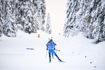 12.02.2021, xkvx, Biathlon IBU World Championships Pokljuka, Sprint Herren, v.l. Simon Desthieux (France) in aktion / in action competes