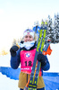 13.02.2021, xkvx, Biathlon IBU World Championships Pokljuka, Sprint Damen, v.l. Tiril Eckhoff (Norway) bei der Siegerehrung / at the medal ceremony
