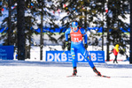 14.02.2021, xkvx, Biathlon IBU World Championships Pokljuka, Verfolgung Herren, v.l. Didier Bionaz (Italy) in aktion / in action competes