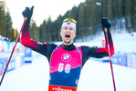 17.02.2021, xkvx, Biathlon IBU World Championships Pokljuka, Einzel Herren, v.l. Sturla Holm Laegreid (Norway) im Ziel / in the finish