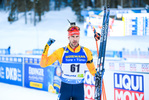 17.02.2021, xkvx, Biathlon IBU World Championships Pokljuka, Einzel Herren, v.l. Arnd Peiffer (Germany) im Ziel / in the finish