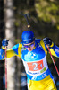 18.02.2021, xkvx, Biathlon IBU World Championships Pokljuka, Single Mixed Relay, v.l. Sebastian Samuelsson (Sweden) in aktion / in action competes