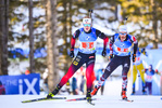18.02.2021, xkvx, Biathlon IBU World Championships Pokljuka, Single Mixed Relay, v.l. Johannes Thingnes Boe (Norway) und Simon Eder (Austria) in aktion / in action competes