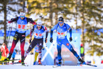 18.02.2021, xkvx, Biathlon IBU World Championships Pokljuka, Single Mixed Relay, v.l. Johannes Thingnes Boe (Norway), Simon Eder (Austria) und Antonin Guigonnat (France) in aktion / in action competes