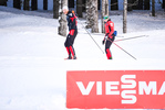 18.02.2021, xkvx, Biathlon IBU World Championships Pokljuka, Single Mixed Relay, v.l. Simon Eder (Austria) und Lisa Theresa Hauser (Austria) in aktion / in action competes