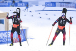 19.02.2021, xkvx, Biathlon IBU World Championships Pokljuka, Training Damen und Herren, v.l. Tarjei Boe (Norway) und Johannes Dale (Norway)  / 