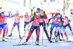 20.02.2021, xkvx, Biathlon IBU World Championships Pokljuka, Staffel Damen, v.l. Ingrid Landmark Tandrevold (Norway) in aktion / in action competes