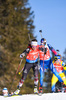 20.02.2021, xkvx, Biathlon IBU World Championships Pokljuka, Staffel Damen, v.l. Dunja Zdouc (Austria) in aktion / in action competes