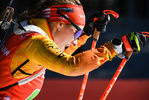 20.02.2021, xkvx, Biathlon IBU World Championships Pokljuka, Staffel Damen, v.l. Janina Hettich (Germany) in aktion / in action competes