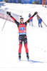 20.02.2021, xkvx, Biathlon IBU World Championships Pokljuka, Staffel Damen, v.l. Marte Olsbu Roeiseland (Norway) gewinnt die Goldmedaille / wins the gold medal