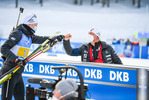 20.02.2021, xkvx, Biathlon IBU World Championships Pokljuka, Staffel Herren, v.l. Johannes Thingnes Boe (Norway) und Coach Egil Kristiansen (Norway)  / 