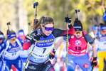 21.02.2021, xkvx, Biathlon IBU World Championships Pokljuka, Massenstart Damen, v.l. Ingrid Landmark Tandrevold (Norway) in aktion / in action competes
