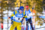 21.02.2021, xkvx, Biathlon IBU World Championships Pokljuka, Massenstart Herren, v.l. Sebastian Samuelsson (Sweden) in aktion / in action competes