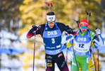 21.02.2021, xkvx, Biathlon IBU World Championships Pokljuka, Massenstart Herren, v.l. Sturla Holm Laegreid (Norway) in aktion / in action competes