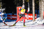 21.02.2021, xkvx, Biathlon IBU World Championships Pokljuka, Massenstart Herren, v.l. Johannes Thingnes Boe (Norway) in aktion / in action competes