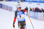 21.02.2021, xkvx, Biathlon IBU World Championships Pokljuka, Massenstart Herren, v.l. Johannes Dale (Norway) im Ziel / in the finish