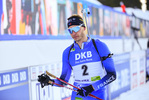 21.02.2021, xkvx, Biathlon IBU World Championships Pokljuka, Massenstart Herren, v.l. Emilien Jacquelin (France) im Ziel / in the finish