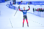 21.02.2021, xkvx, Biathlon IBU World Championships Pokljuka, Massenstart Herren, v.l. Sturla Holm Laegreid (Norway) gewinnt die Goldmedaille / wins the gold medal