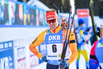 21.02.2021, xkvx, Biathlon IBU World Championships Pokljuka, Massenstart Herren, v.l. Arnd Peiffer (Germany) im Ziel / in the finish