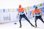 26.02.2021, xkvx, Nordic World Championships Oberstdorf, v.l. Fabian Riessle of Germany, Eric Frenzel of Germany  /