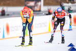 26.02.2021, xkvx, Nordic World Championships Oberstdorf, v.l. Eric Frenzel of Germany, Lukas Greiderer of Austria  /