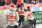 28.02.2021, xkvx, Nordic World Championships Oberstdorf, v.l. Markus Eisenbichler (Germany), Anna Rupprecht (Germany) und Katharina Althaus (Germany)  / 
