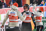 28.02.2021, xkvx, Nordic World Championships Oberstdorf, v.l. Markus Eisenbichler (Germany), Anna Rupprecht (Germany) und Katharina Althaus (Germany)  / 