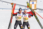 06.03.2021, xkvx, Nordic World Championships Oberstdorf, v.l. Johannes Lamparter of Austria, Lukas Greiderer of Austria  /