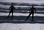 09.03.2020, xkvx, Biathlon IBU Cup Obertilliach, Training Herren und Damen, v.l. Vanessa Voigt (Germany) und Stina Nilsson (Sweden)  / 