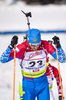 12.03.2020, xkvx, Biathlon IBU Cup Obertilliach, Sprint Herren, v.l. Anton Babikov (Russia)  / 