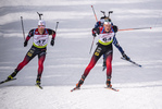 12.03.2020, xkvx, Biathlon IBU Cup Obertilliach, Sprint Herren, v.l. Haavard Gutuboe Bogetveit (Norway) und Aleksander Fjeld Andersen (Norway)  / 